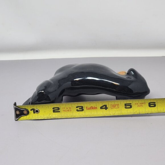 Ceramic Black Dachshund Figurine Dog Statue Home Decor - Picture 7 of 9